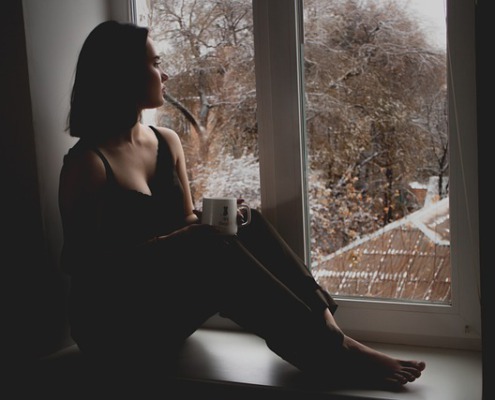 winter frau depression