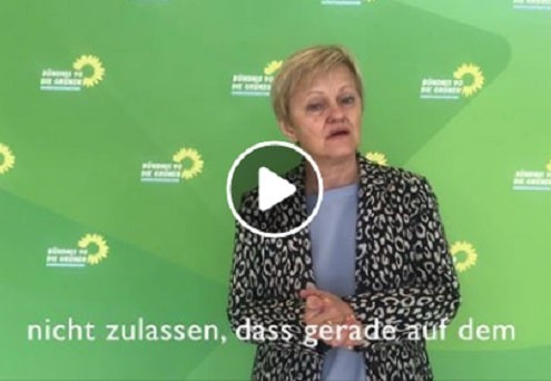 Frau Renate Künast - Screenshot ihres fb Beitrags