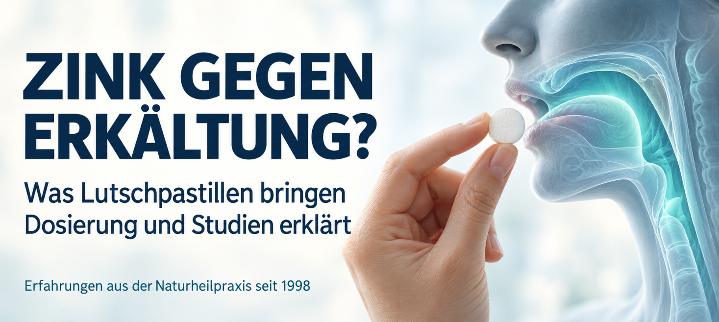 Zink gegen Erkältung: Was Lutschpastillen bringen und wann Tabletten sinnvoll sind 6 Hand hält eine Lutschpastille vor einen geöffneten Mund mit transparenter Darstellung von Mund und Rachen.
