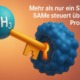 3D-Grafik: Methylgruppe CH₃ als Schlüssel in Protein-Schloss – SAMe steuert über 100 Prozesse im menschlichen Stoffwechsel.