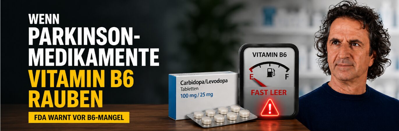 Wenn Parkinson-Medikamente Vitamin B6 rauben 5 Parkinson-Medikamente und Vitamin-B6-Mangel: FDA-Warnung zu Levodopa und Carbidopa mit René Gräber