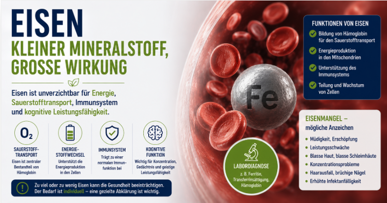Eisen – Eigenschaften – Bedarf des Menschen – Symptome bei Eisenmangel und mehr 1 Eisen
