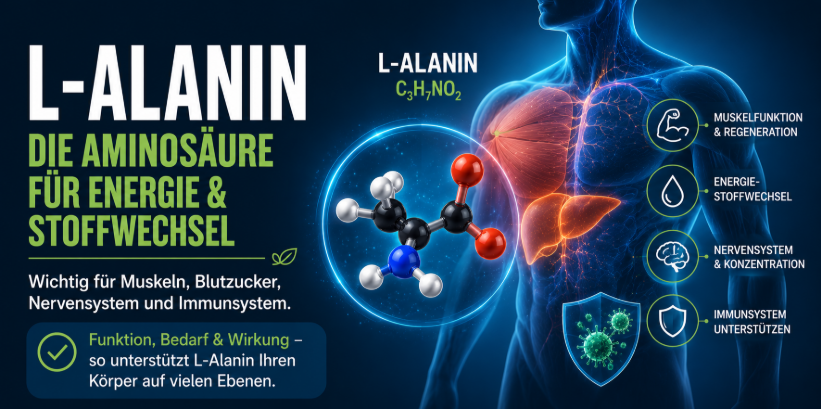 L-Alanin – die vielseitige Aminosäure für Stoffwechsel, Prostata und Blutzucker 3 L Alanin