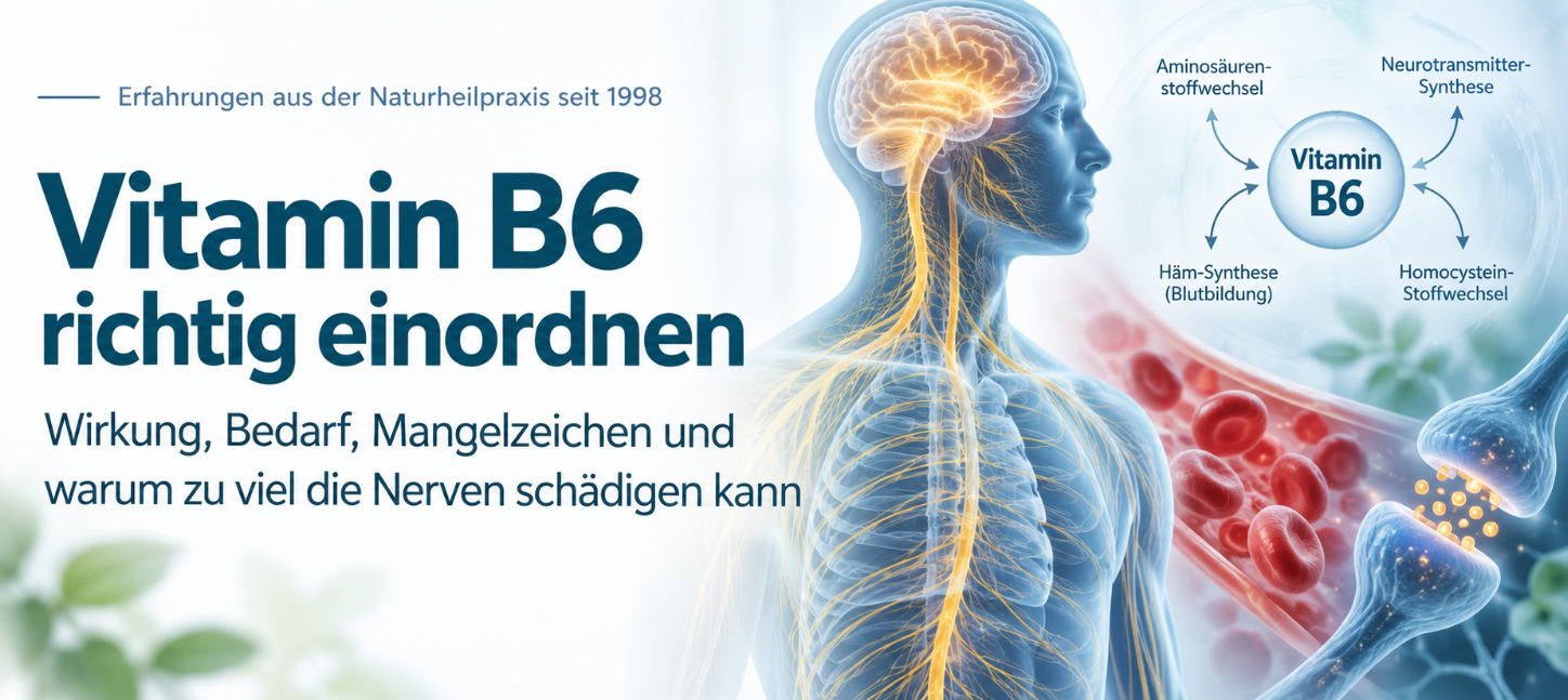 Vitamin B6: Wirkung, Mangel, P5P & Überdosierung 1 Vitamin B6: Wirkung auf Nerven und Stoffwechsel, Bedarf, Mangelzeichen und Risiken einer Überdosierung